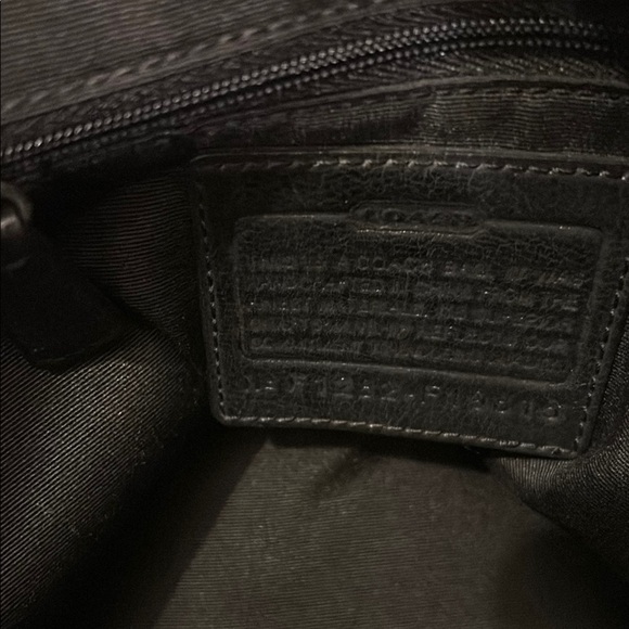 Coach Black Monogram Tote with Leather Handles - Picture 8 of 15